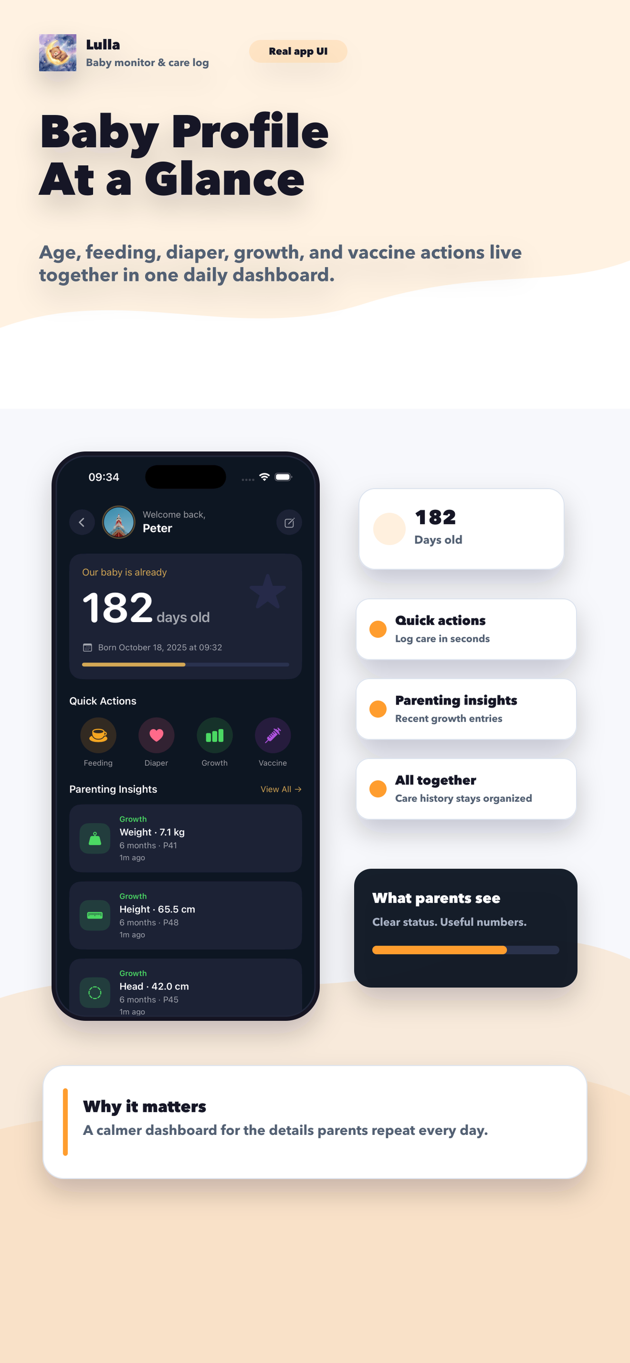 Baby profile at a glance